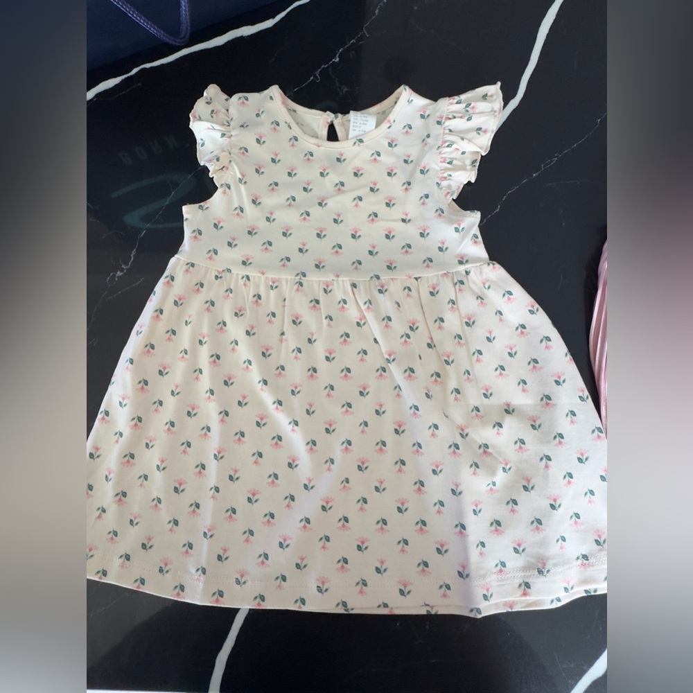 Set of Three Girls' Dresses - Pink,‎ White, and Leopard Print - Picture 4 of 4